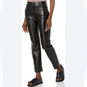 Wilfred Aritzia Women's Melina Faux Vegan Soft Leather Pants Black sz 4